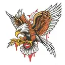 make the Pontiac greek eagle with blood dripping for the genocide  tattoo design idea