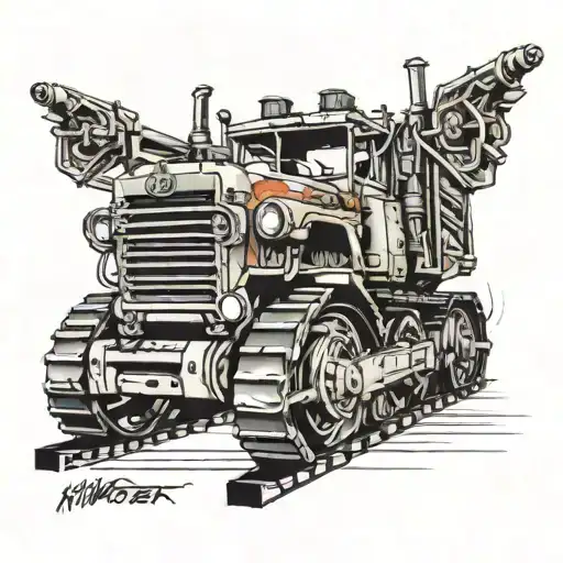 killdozer tattoo design idea
