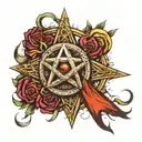 Give me pictures for tattoo ideas for representing atheism, suitable for forearm or wrist  tattoo design idea