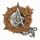 Give me pictures for tattoo ideas for representing atheism, suitable for forearm or wrist  tattoo design idea