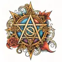 Give me pictures for tattoo ideas for representing atheism, suitable for forearm or wrist  tattoo design idea