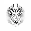 mountain goat capricorn tattoo design idea