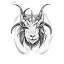 mountain goat capricorn tattoo design idea