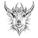 mountain goat capricorn tattoo design idea