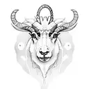 mountain goat capricorn tattoo design idea