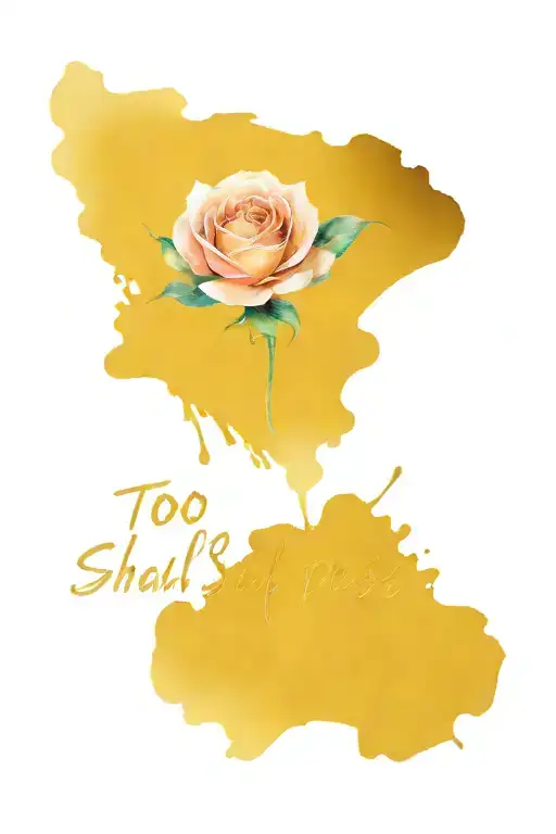 This too shall pass written tattoo design idea