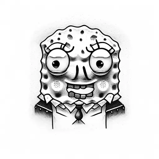 SpongeBob dressed like Freddy Kruger  tattoo design idea