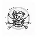 SpongeBob dressed like Freddy Kruger  tattoo design idea