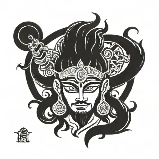 suryaputra karna symbol tattoo for forehead tattoo design idea