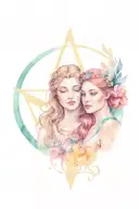 Apollo and Artemis  tattoo design idea