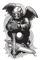 Welder Angel Cross tattoo design idea
