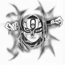 Obito Uchiha tattoo design idea