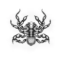 Scorpion pour la jambe, avec un côté style gta  tattoo design idea