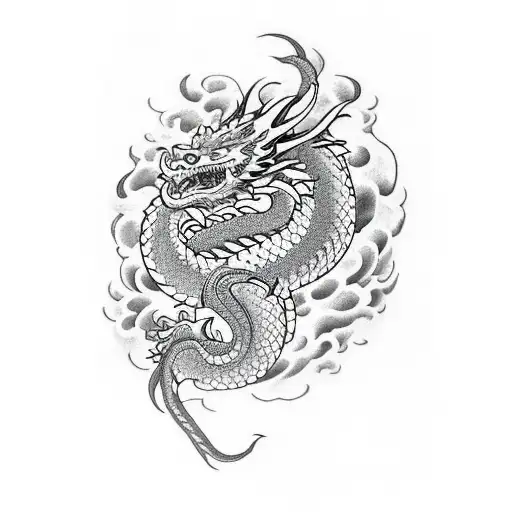 Dragon no ante braço  tattoo design idea