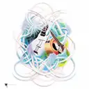 A guitar with nature-inspired elements intertwined in its strings tattoo design idea