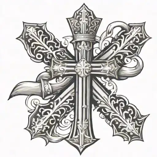 serbian knight orthodox cross tattoo design idea