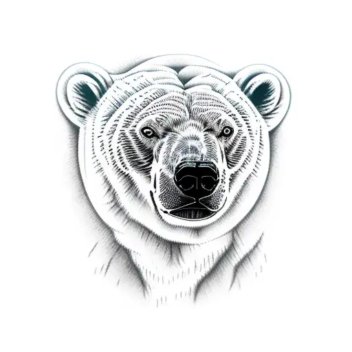 polar bear and Mount dundas greenland tattoo design idea