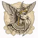 create a sketch of a tattoo of the Egyptian god Thoth tattoo design idea