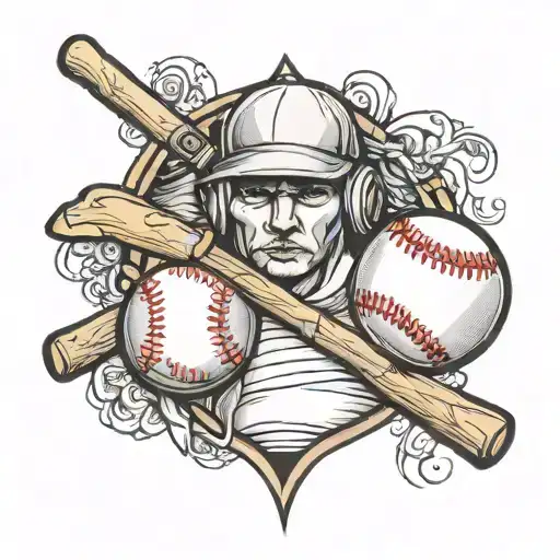 baseball seams around shoulder blades tattoo design idea