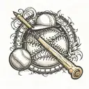 baseball seams around shoulder blades tattoo design idea
