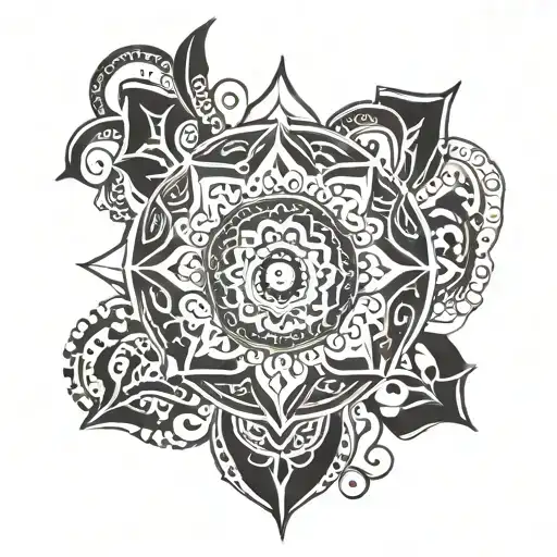 Mandala maori design tattoo design idea