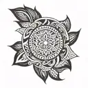 Mandala maori design tattoo design idea