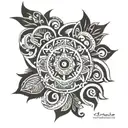 Mandala maori design tattoo design idea