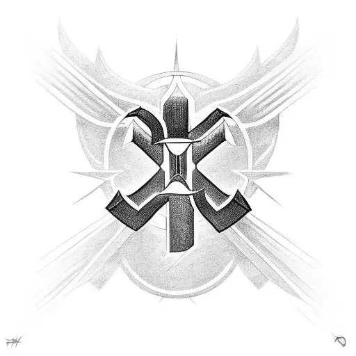 Christian Cross and a Viper tattoo design idea
