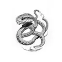 Cross With Three Headed snake tattoo design idea