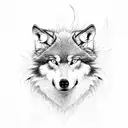 wolf and phoenix tattoo design idea