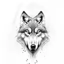 wolf and phoenix tattoo design idea