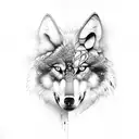 wolf and phoenix tattoo design idea