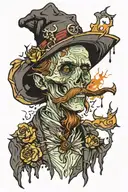 van gogh necromancer tattoo design idea