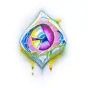 daffodil gemstone geode tattoo design idea