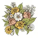 Rose  Aster Morning Glory  Marigold     Forget Me Not    Gladious  Honeysuckle  Lilly of the valley Chrysanthemum Daisy  tattoo design idea