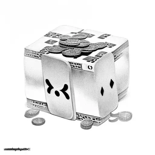 Money,Dice,Cityscape,Skulls tattoo design idea