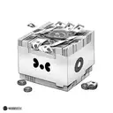 Money,Dice,Cityscape,Skulls tattoo design idea