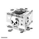 Money,Dice,Cityscape,Skulls tattoo design idea