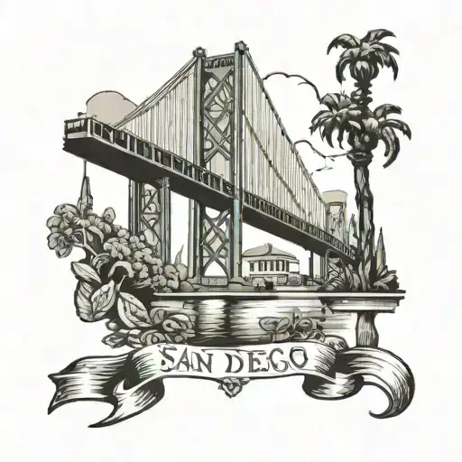 San Diego bridge tattoo design idea