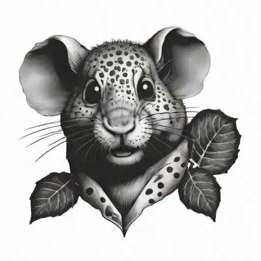 brutal hamster portrait tattoo tattoo design idea