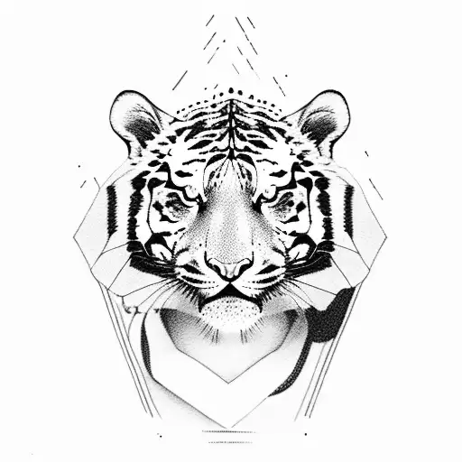 a full body tiger tattoo design idea