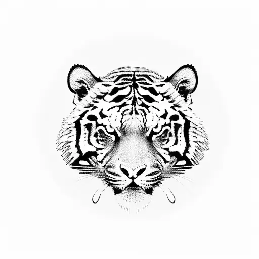 a full body tiger tattoo design idea