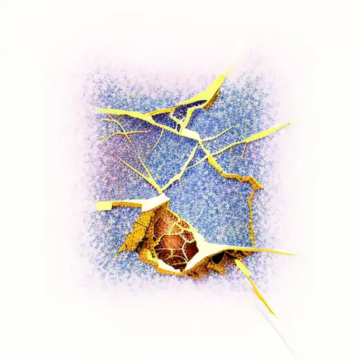 broken kintsugi tattoo design idea