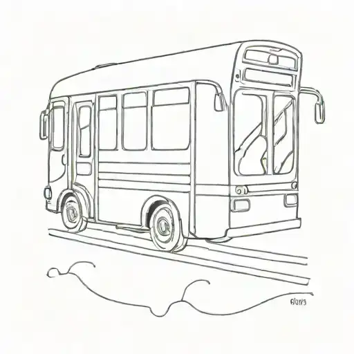 Bus tattoo design idea