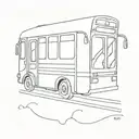 Bus tattoo design idea
