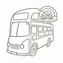 Bus tattoo design idea