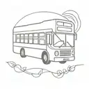 Bus tattoo design idea