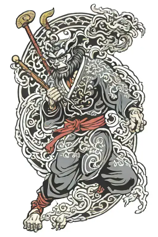 Sun Wukong tattoo design idea
