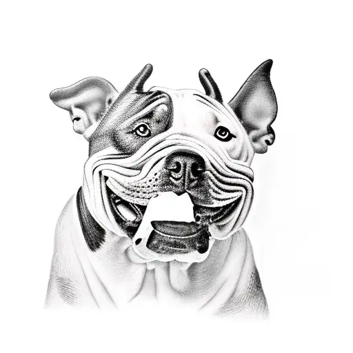 English bull terriers  tattoo design idea