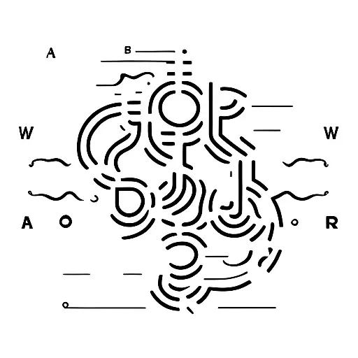 ABO word with an antibody over the O letter tattoo design idea